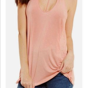 We the free people medium sleeveless long tank or coverup orange/pink Amelia top